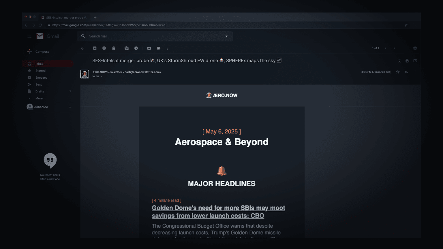 AERO.NOW Newsletter Dashboard